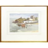 DOROTHY MORSE BROWN (1900-1995) 'The Harbour, Tenby', watercolour, 27cm x 37cm, framed.