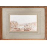 MANNER OF FRANCIS TOWNE, 'From the Tarpeian Rock, Rome', water colour 18cm x 27cm, inscribed and