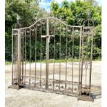 ARCHITECTURAL GARDEN GATE, 145cm W, Regency style, painted metal.