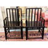 CHINESE CHAIRS, a pair, each 58cm W. (2)