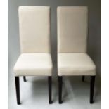 OKA SIDE CHAIRS, a pair, calico covered, 39cm W. (2)