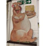 FRENCH SHOP SIGN, 149cm H x 97cm W, depicting a pig.