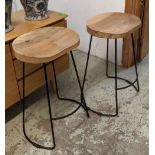 BAR STOOLS, a pair, contemporary design, 71cm H. (2) (to be sold on behalf of Biodynamic