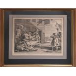 WILLIAM HOGARTH, 'France, Plates I & II', two engravings, 33cm x 39cm, framed. (2)