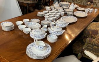 DINNER SERVICE, Royal Doulton 'Sapphire Blossom', approx. one hundred and seventy four pieces. (Qty)