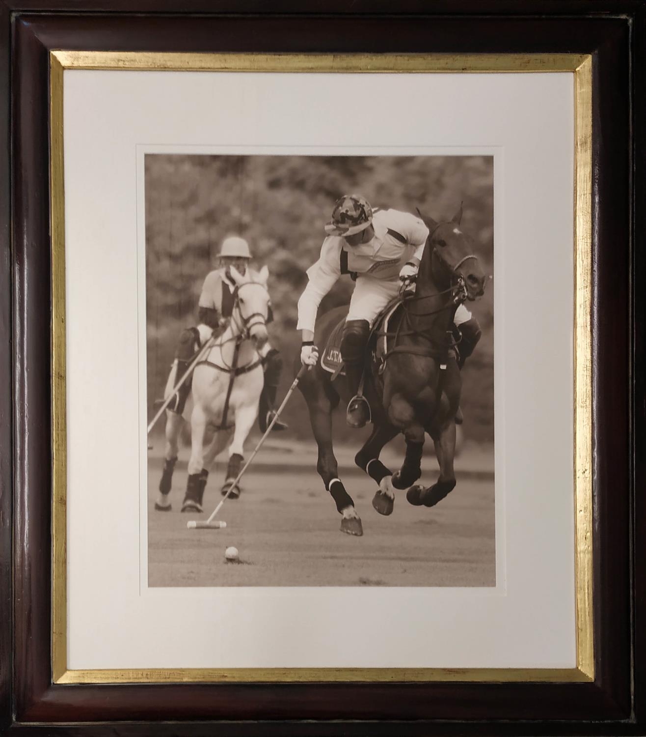 TROWBRIDGE GALLERY, 'Polo', photo print, 51cm x 41cm, framed.