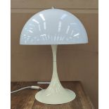 TABLE LAMP, 58cm H, designed by Vernon Panton bears label Louis Poulson, Denmark, with mushroom