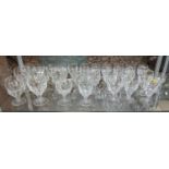 BRIERLEY CUT GLASSES, including eleven wine glasses and various others, marked to base, approx. 27