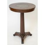 CENTRE TABLE, 72cm H x 50cm diam., early Victorian mahogany, with circular inset agate top.