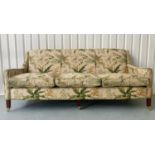 SOFA BY 'HIGHLY SPRUNG', three seater, 94cm H x208cm W. with Colefax & Fowler Woodfern Forest