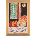 HENRI MATISSE, Travail et Joie, original lithographic poster, signed in the plate, printed by