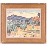YVES BRAYER, Provence, off set lithograph, signed in the plate, vintage French frame, 79cm x