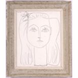 PABLO PICASSO, “Francoise”, dated in the plate, lithograph after Picasso, 58cm x 50cm, printed in