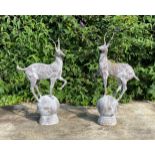 ARCHITECTURAL FINIALS, a pair, 100cm x 60cm. (2)