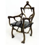 ARMCHAIR, faux antler, in the manner of Anthony Redmile, 105cm H x 54cm W x 53cm D.