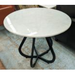 CENTRE TABLE, 90cm diam. x 78cm H, contemporary design, marble top.