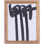 PIERRE SOULAGES, original lithograph, Abstract, 1970, published in Xxe Siecle, 36cm x 29cm. (Subject
