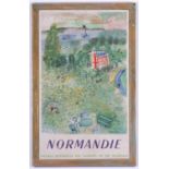 RAOUL DUFY, Normandie, lithographic poster, signed in the plate, published in 1954 by De Plas Paris,
