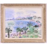RAOUL DUFY, La promenade des Anglais a Nice, signed in the plate, quadrichrome, vintage French