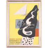 GEORGES BRAQUE, Braque Graveur, original signed in plate lithographic poster, 1953, printed by