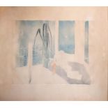 PATRICK PROCKTOR (1935-2003), 'Mirrors', coloured etching, 100cm x 70cm, signed in pencil and