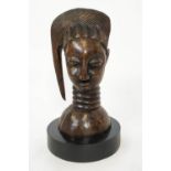 YORUBA (Nigerian, circa 1900), 42cm H, a carved crest head representing the God of the Ancestors '
