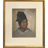 HILDA MAY GORDON (1874-1972) 'A Blantyne Woman - Tanganyika', water colour, 24cm x 20cm, framed