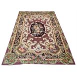 AUBUSSON SAVONNERIE DESIGN CARPET, 263cm x 182cm.