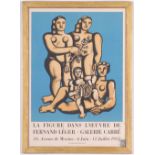 FERNAND LEGER, La Figure Dans L’Oeuvre de Fernand Leger, rare lithographic poster, with timbre,