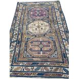 ANTIQUE SHIRVAN RUG, 180cm x 120cm.