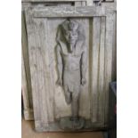 EGYPTIAN PHARAOH WALL NICHES, a pair, concrete and plaster, 120cm H x 70cm W. (2)