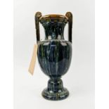 JEROME MASSIER (1850-1916) Vallauris French, amphora vase, with majolica glaze, 38cm H.