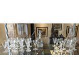 COLLECTION OF LATE 18TH CENTURY AND EARLY 19TH CENTURY GLASSWARE, comprising George III decanter,