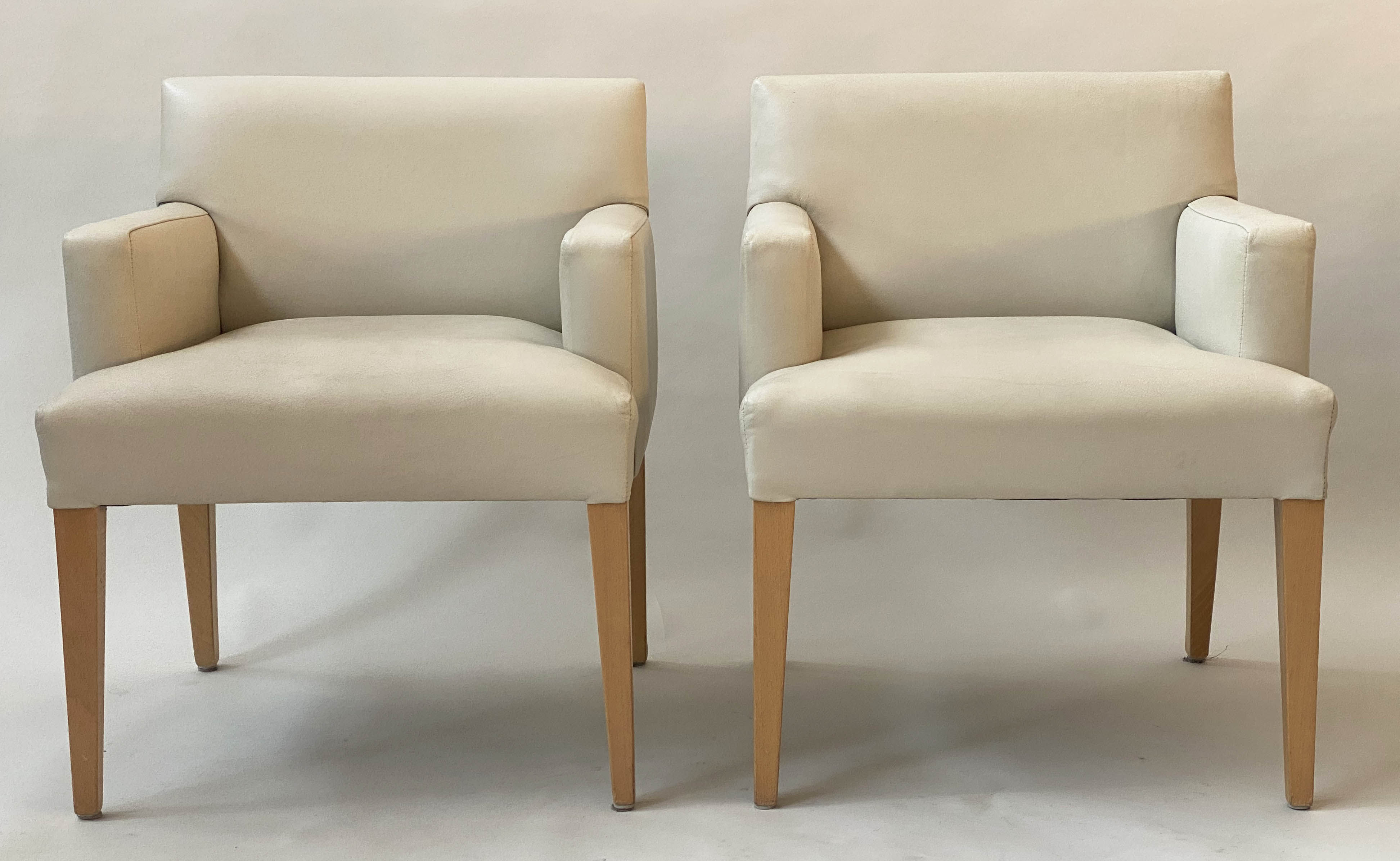 ARMCHAIRS, a pair, 66cm W, 1970s Scandinavian style grey leather with tapering supports. (2) - Bild 6 aus 12