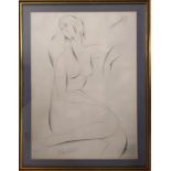 FRANK KHAULTZ, nude study lithograph, 41cm x 21cms, artists proof, signed and marked 'AP', framed.