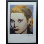 ANDY WARHOL 'Grace Kelly', lithograph, from Leo Castelli gallery, stamped on reverse, edited by G.