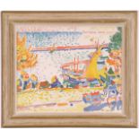 ANDRE DERAIN, 'Port de Collioure' offset lithograph on Arches paper, 43cm x 54cm.