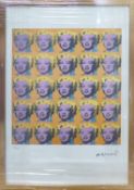 ANDY WARHOL 'Marilyn multiple', lithograph with Leo Castelli blue stamps verso, and George Israel