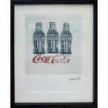 ANDY WARHOL 'Coca Cola ',1962, lithograph, hand numbered limited edition no. 33 / 100 by Leo