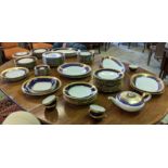 LIMOGES & BAVARIAN DINNER SETS, comprising dinner plates, bowls, side plates, cups, saucers, tureen,