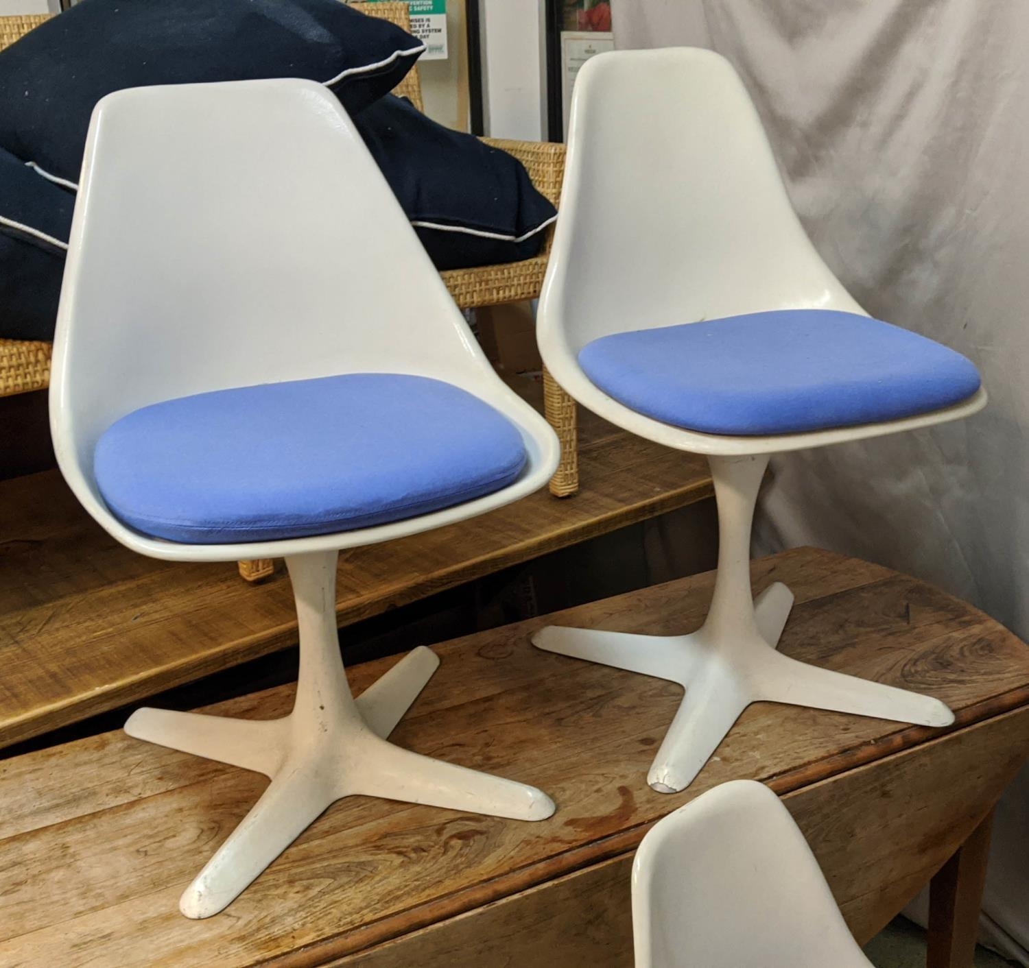 ARKANA CHAIRS BY MAURICE BURKE, a set of four, 81cm H x 47cm W. (4)