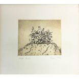 LAWRENCE PREECE (British, 1942), 'The third temple', artist proof, etching 1980, 21x 19cm (the