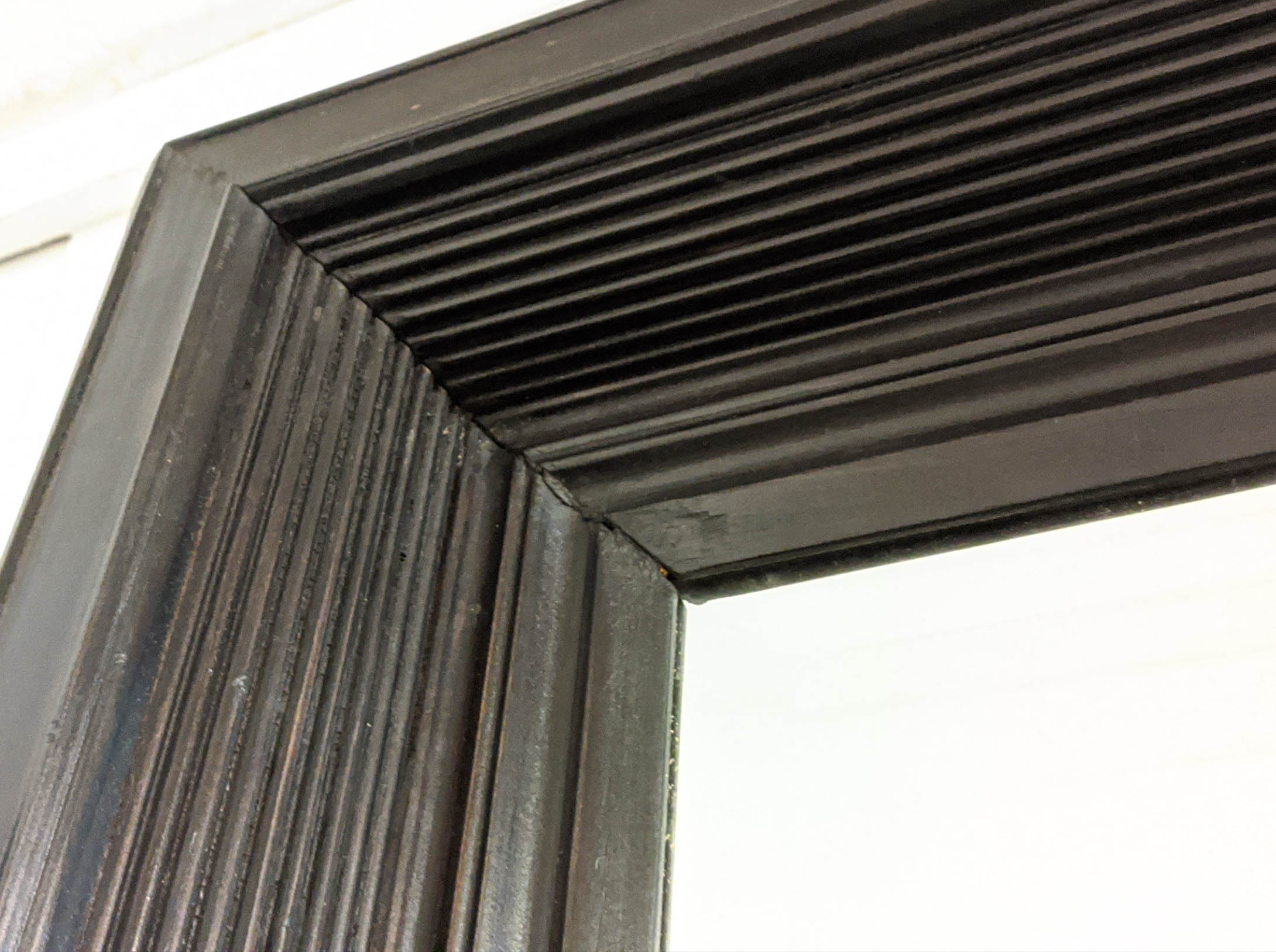 WALL MIRROR, 230cm H x 100cm, black framed with bevelled plate. - Bild 7 aus 7