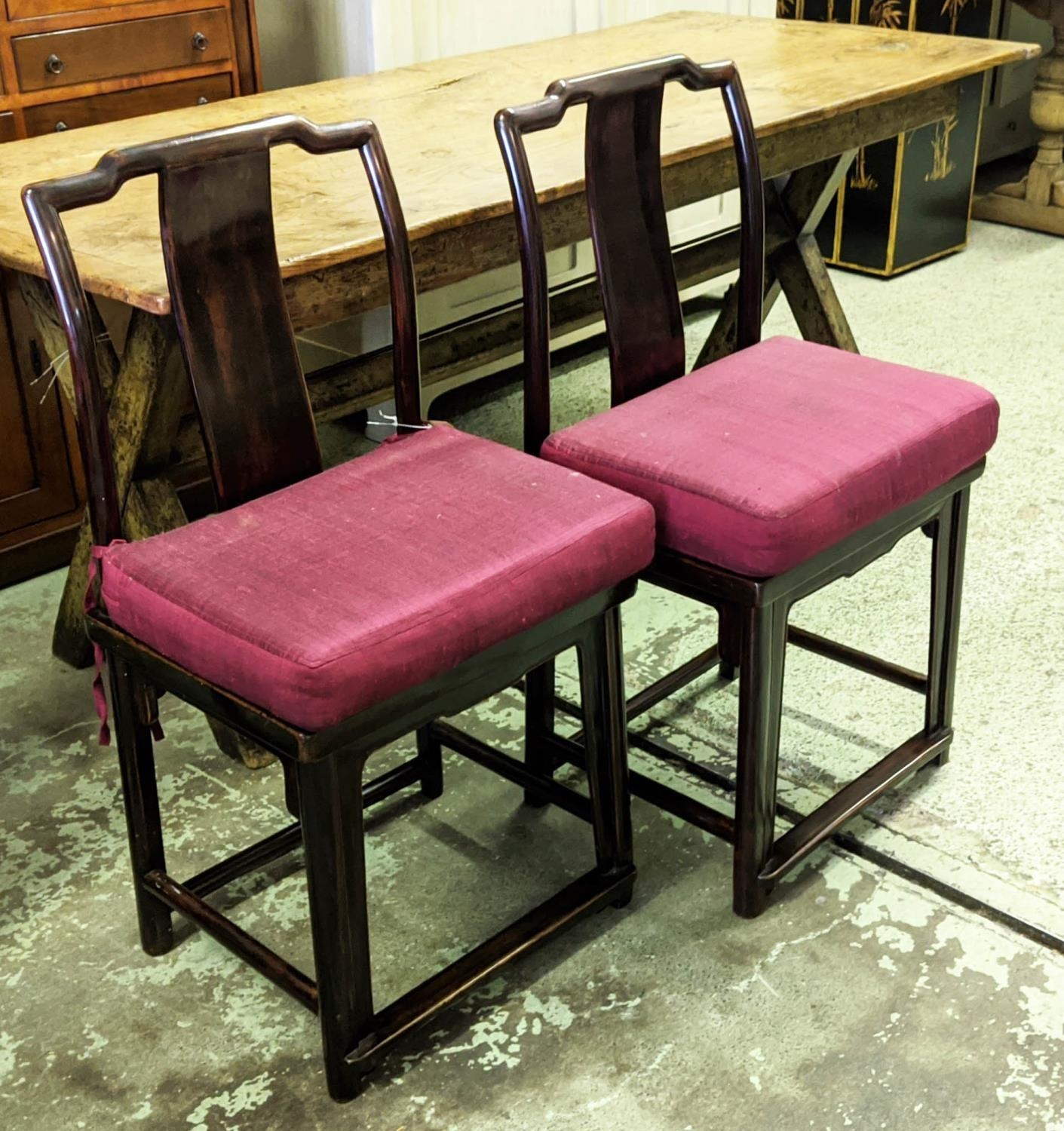 CHINESE CHAIRS, a set of four, each 47cm W. (4)