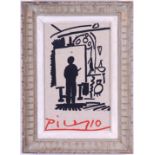 PABLO PICASSO, Couventure on linen, signed in the plate, The Studio, suite La Californie, 20cm x