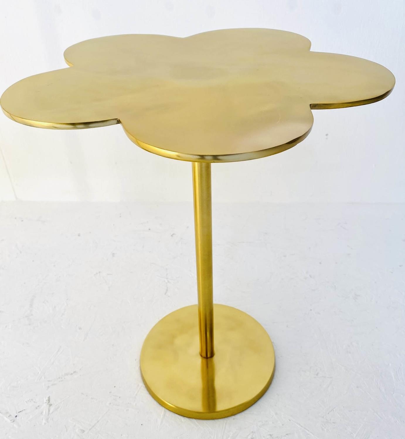 CLOVER LEAF TABLES, a pair, 51cm high, 41cm diameter, gilt metal (2) - Bild 4 aus 4