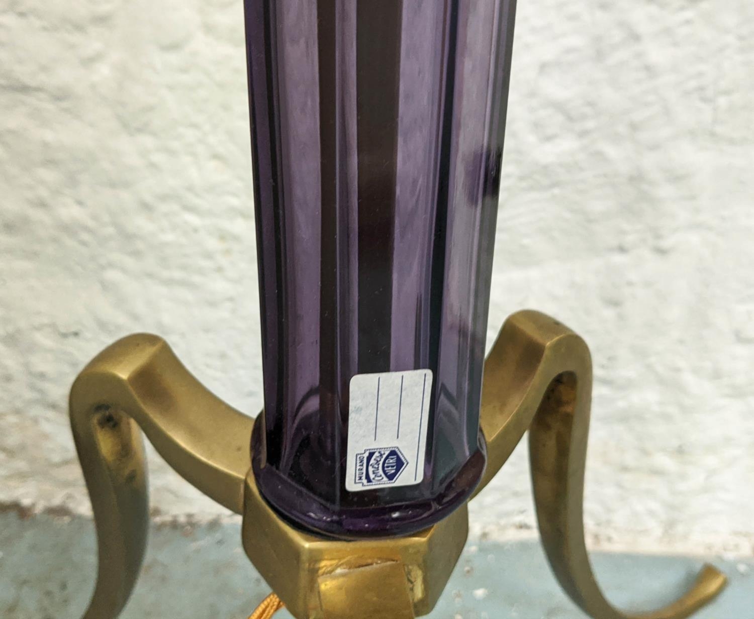 CENEDESE MURANO AMEHYST GLASS FLOOR LAMP, 132cm H approx. - Bild 4 aus 6