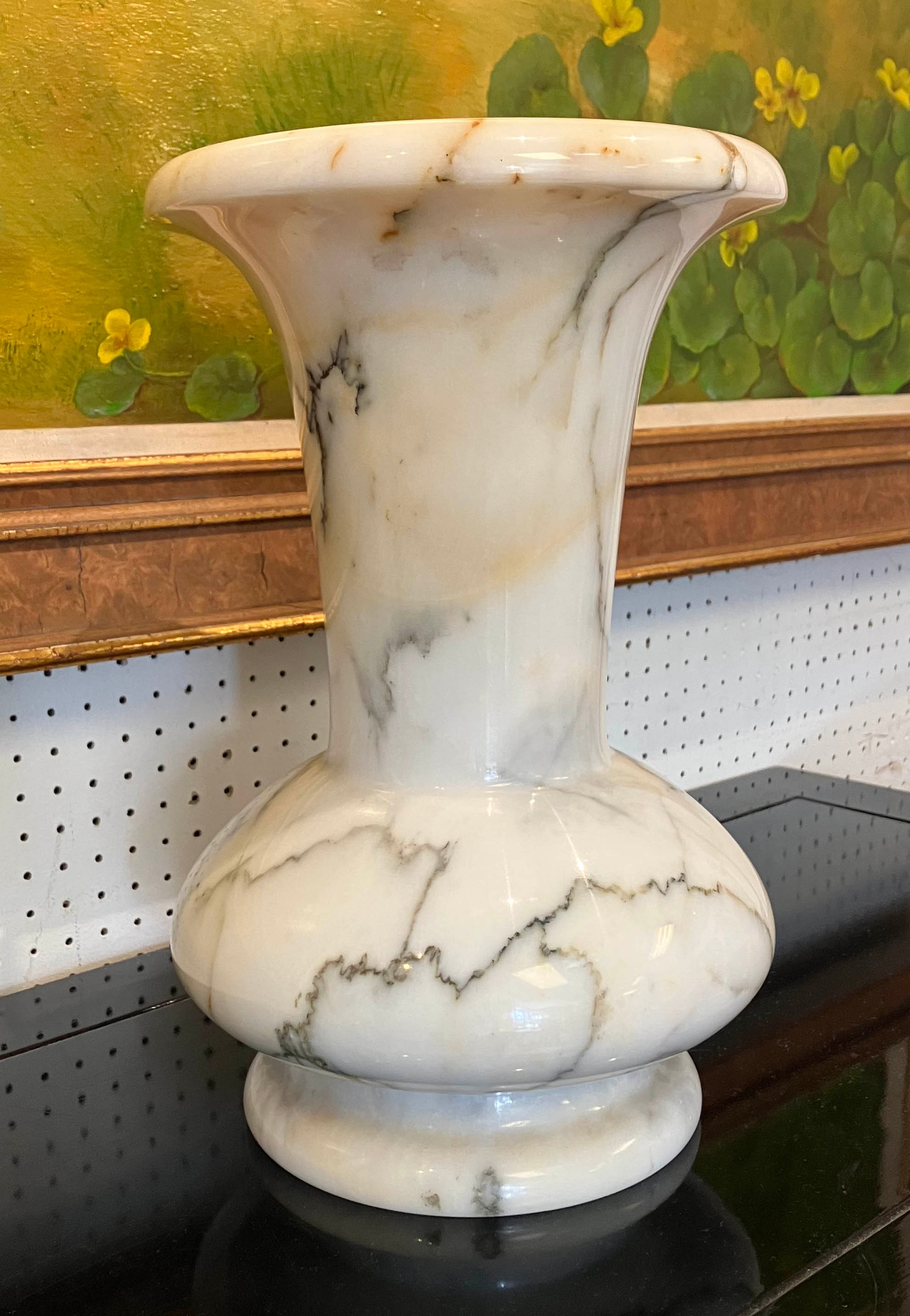 CARRARA MARBLE VASE, of baluster form, 35cm H. - Image 2 of 2