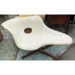 AFTER CHARLES & RAY EAMES LA CHAISE STYLE LOUNGE CHAIR, 160cm W.