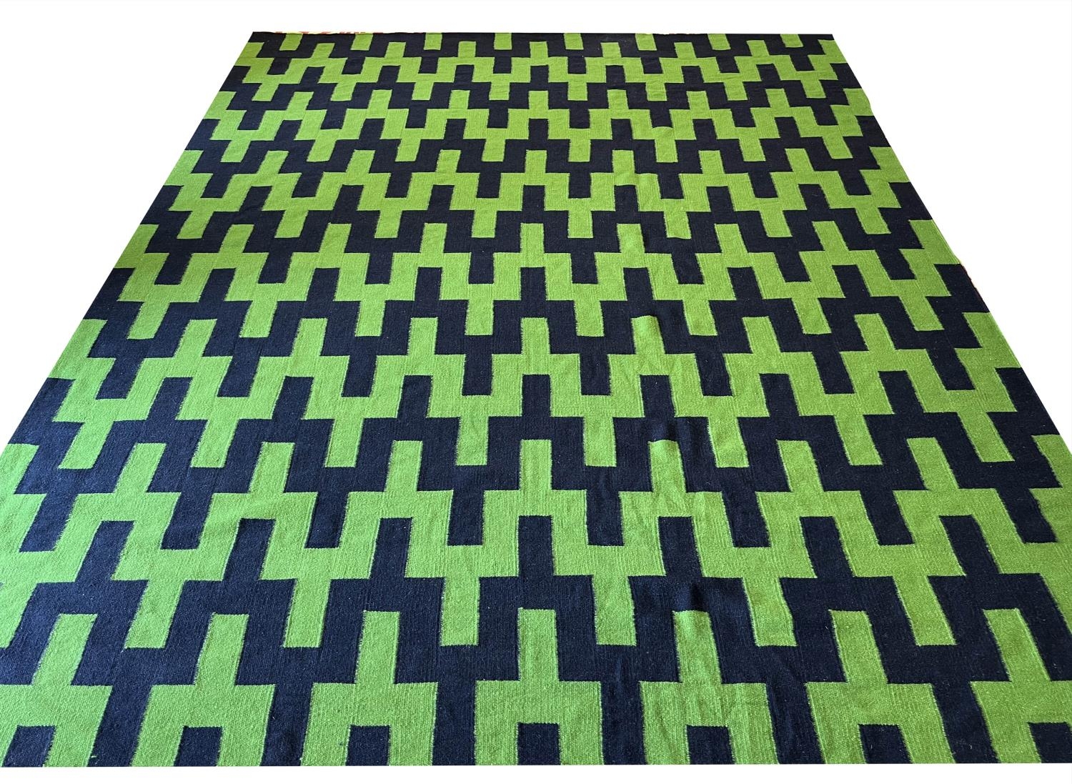 JONATHAN ADLER FLATWEAVE CARPET, 305cm x 246cm.